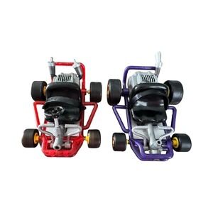 Vintage 1999 Nintendo Mario Kart 64 Toy Biz Go Karts Red Purple Lot‎ Mario Wario